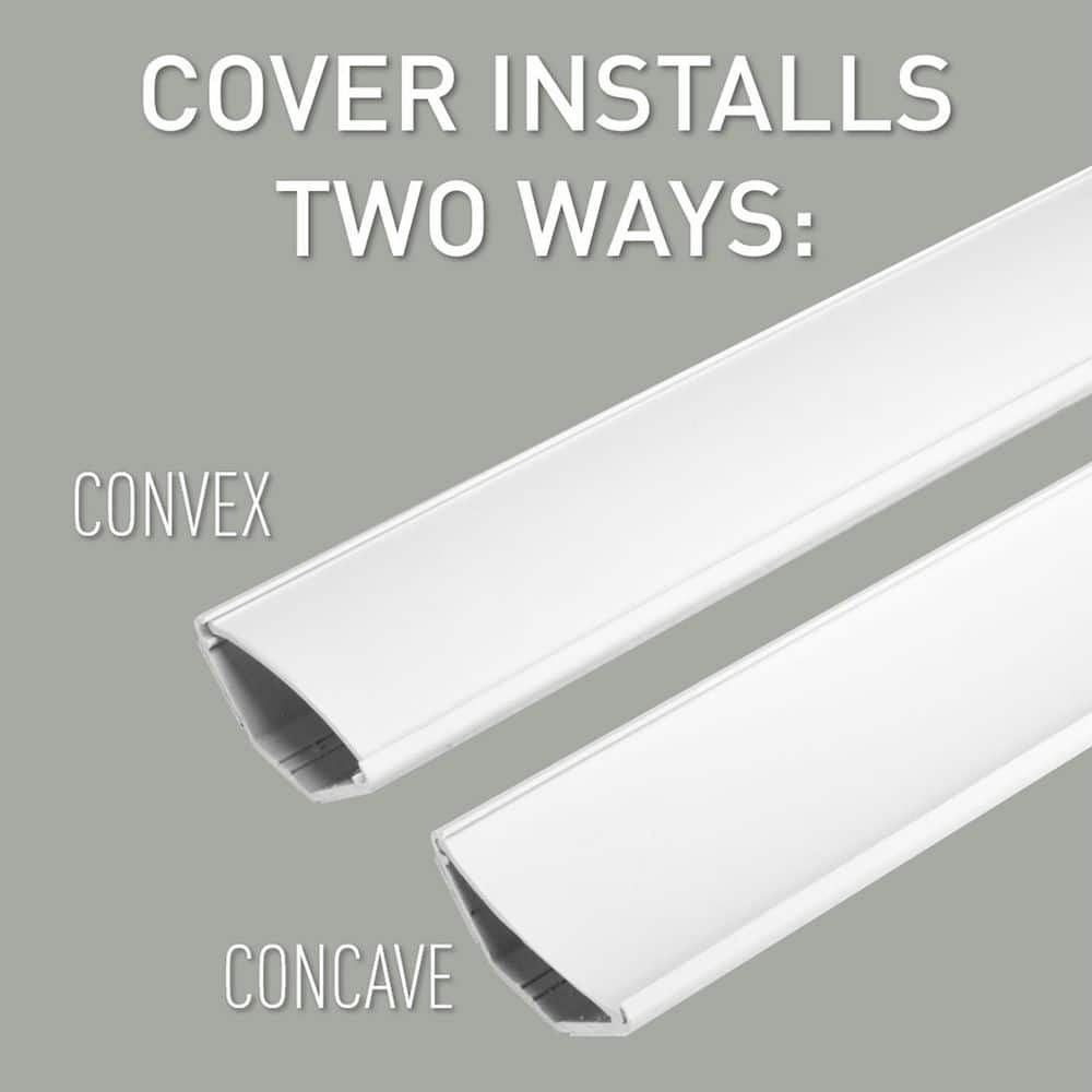White 5-Foot Plastic Cord Hider Channel