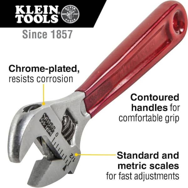 1/2 in. Standard Capacity Adjustable Wrench with Plastic Dipped Handle