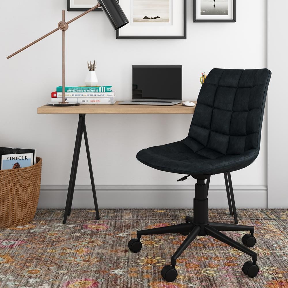 Chambers Distressed Blue Faux Leather Swivel Executive Chair