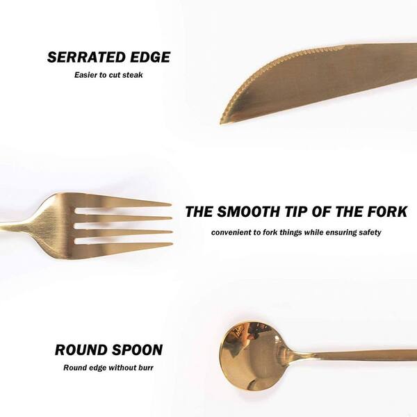 3 Pcs/Set Stainless Steel Flatware Set Fork Spoon Cutter Utensils