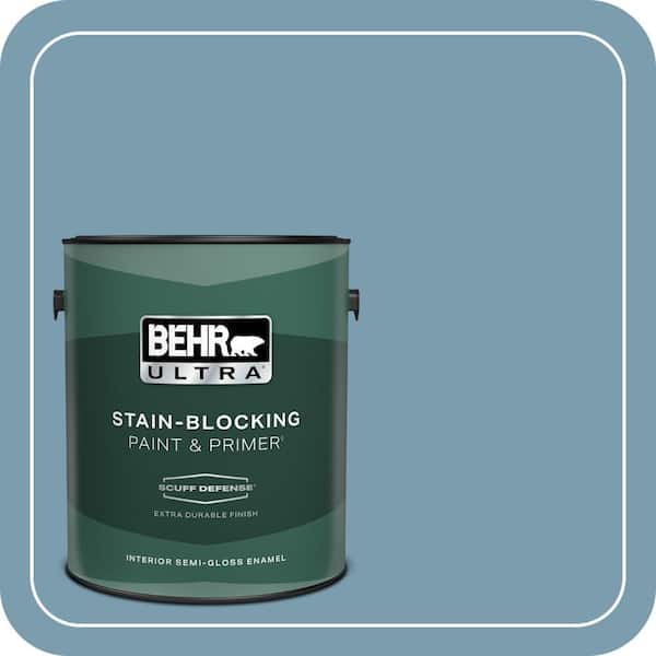 BEHR ULTRA 1 gal. #PMD-14 Yacht Harbor Extra Durable Semi-Gloss Enamel Interior Paint & Primer