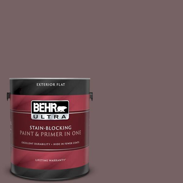 BEHR ULTRA 1 gal. #UL250-2 Tibetan Temple Flat Exterior Paint and Primer in One