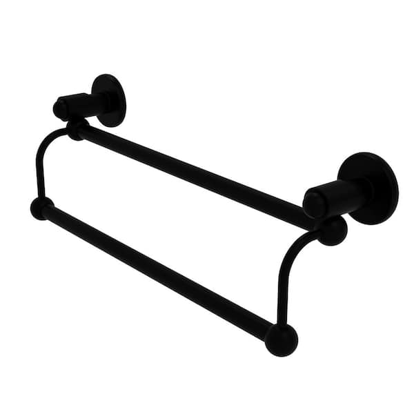 Allied Brass Soho Collection 24 in. Wall Mounted Double Towel Bar in Matte Black