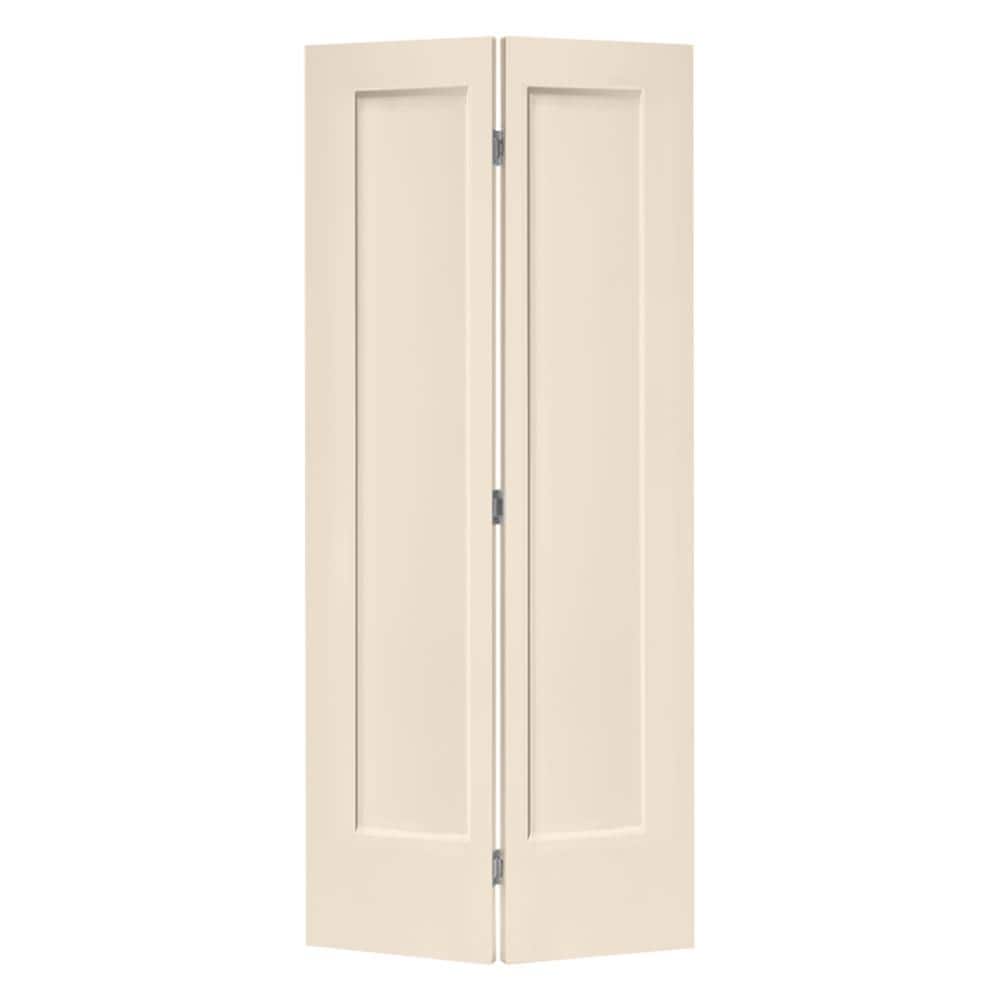 24 in. x 80 in. 1 Panel Shaker Beige Painted MDF Composite Bi-Fold Closet Door with Hardware Kit price history on PriceWatchPro