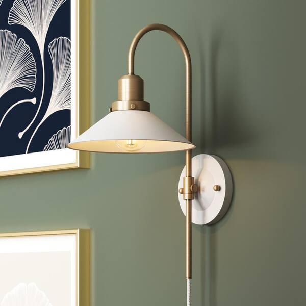 Natural Marble Wall Sconce - Cylindrical Copper Wire Adjustable Warm Light