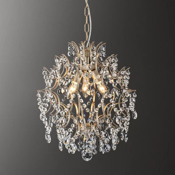 Rennnsan Ari 3-Light Chrome Charm Crystal Chandelier