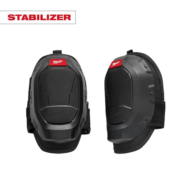 Milwaukee Black Foam Memory Foam Soft Stabilizer Knee Pads with Hook and Loop