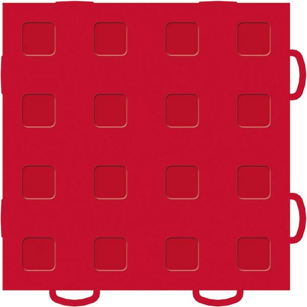 WeatherTech TechFloor 6 in. x 6 in. Red/Red Vinyl Flooring Tiles (Quantity of 10)