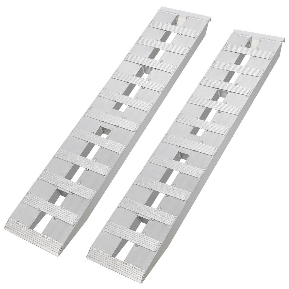 2-Pack Heavy-Duty Aluminum Silver Loading Ramps, 6800 lb Capacity, Non-Fold Truck/Trailer Ramps for Pickup Bed/Car price history on PriceWatchPro
