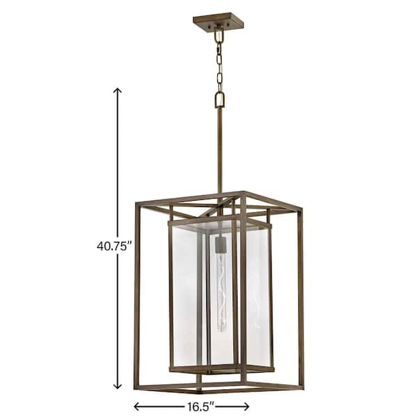 HINKLEY - Max 40.75 in. 1-Light Burnished Bronze Outdoor Pendant Light