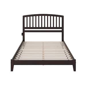 Richmond Espresso Queen Solid Wood Frame Low Profile Platform Bed with Attachable USB Device Charger