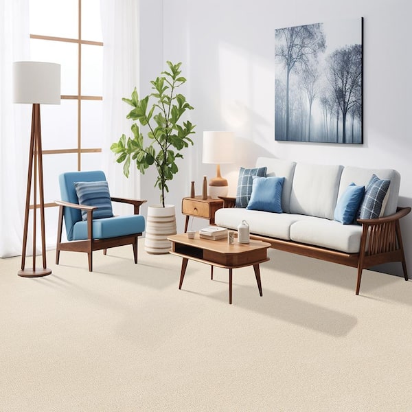 Hainsridge - Luxury - Beige 68 oz. Triexta Texture Installed Carpet