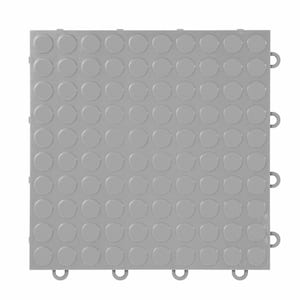 FlooringInc Silver Coin 12 in. W x 12 in. L x 3/8 in. T Polypropylene Garage Flooring Tiles (16 Tiles/16 sq. ft.)