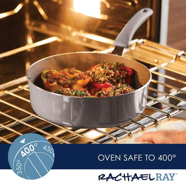 Rachael Ray Cucina 12-Piece Nonstick Cookware Set, Agave Blue