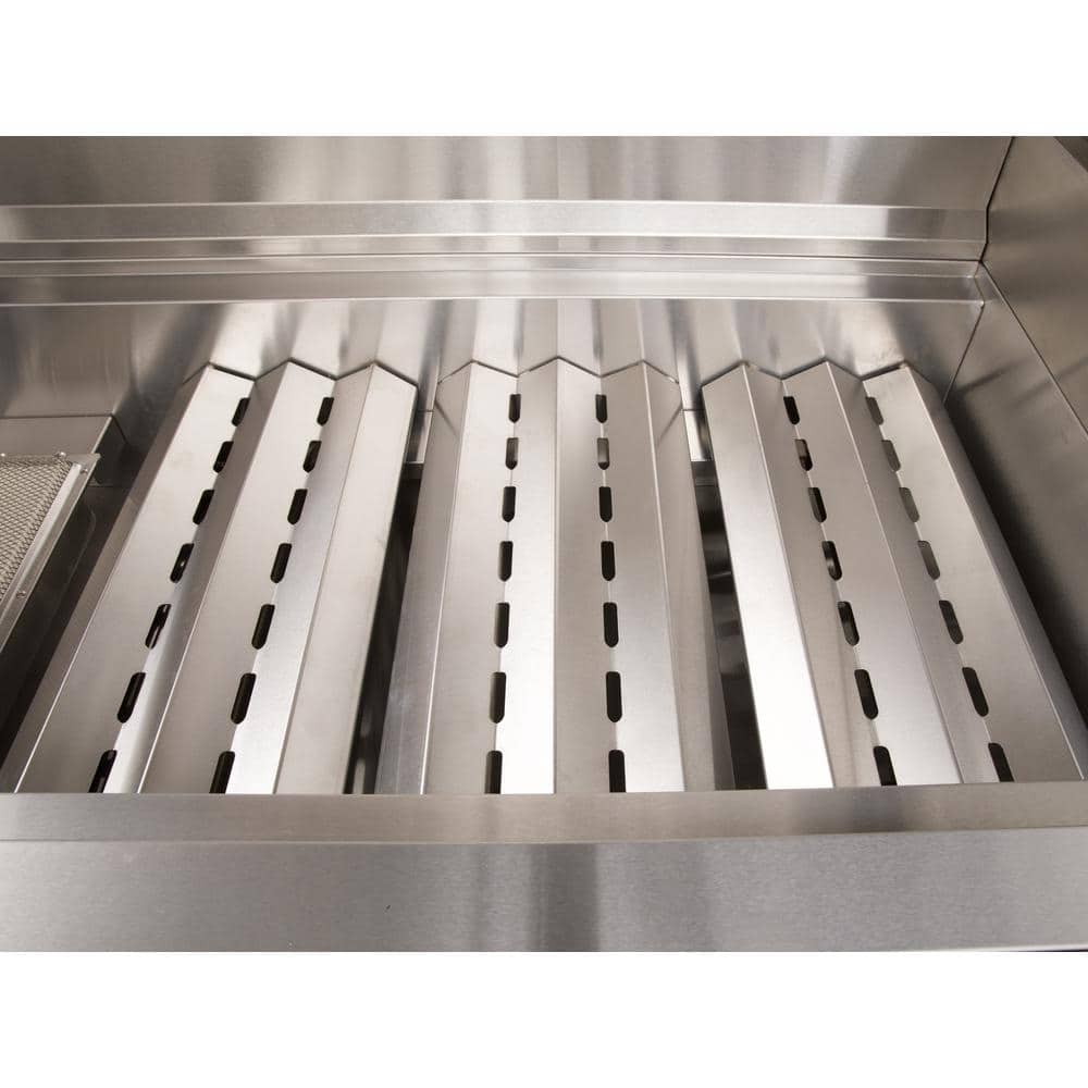Slate Gray Aluminum Modular Outdoor Kitchen with Stainless Steel Countertop