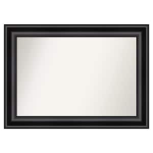 Grand Black 35.75 in. W x 25.75 in. H Custom Non-Beveled Recycled Polystyrene Framed Bathroom Vanity Wall Mirror