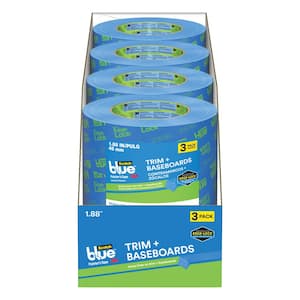 ScotchBlue 1.88 in. x 60 yds. Trim and Baseboards Painter's Tape with Edge-Lock (Case of 12)