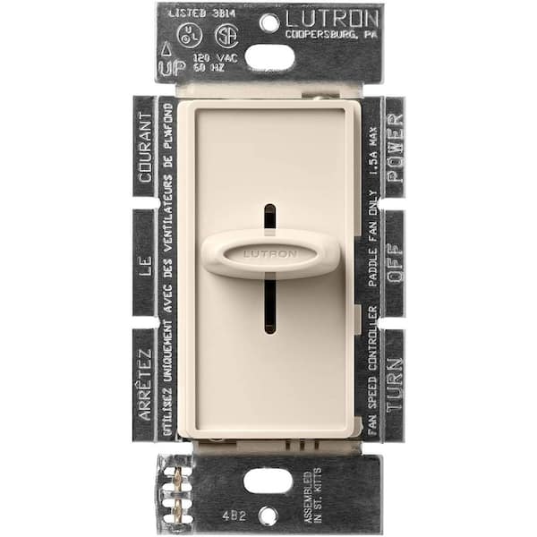 Skylark Slide Fan Control, 3-Speed, 1.5-Amp/Single-Pole, Light Almond