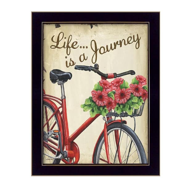 HomeRoots Charlie Life is a Journey 1-Piece Framed Wall Art 18 in. x 14 in.