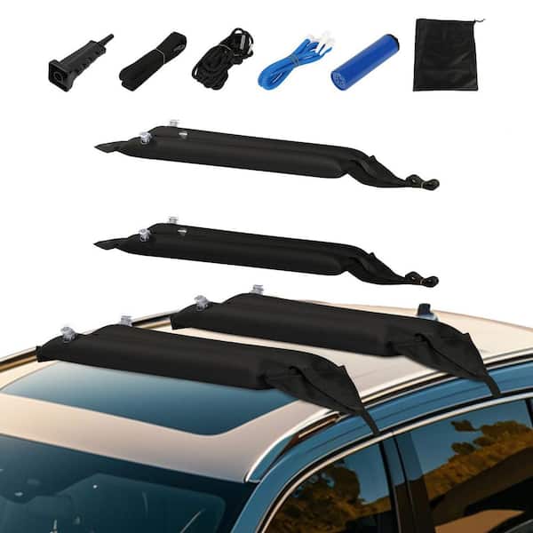 Inflatable Soft Roof Rack Bars, 88 lbs. Loading Luggage Kayak Carrier, 37.6 in. Universal Car Roof Rack Pads