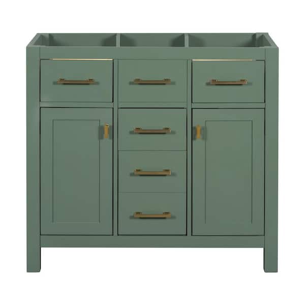 Unbranded 36 in. W x 18 in. D x 33 in. H Bath Vanity Cabinet without Top in Green