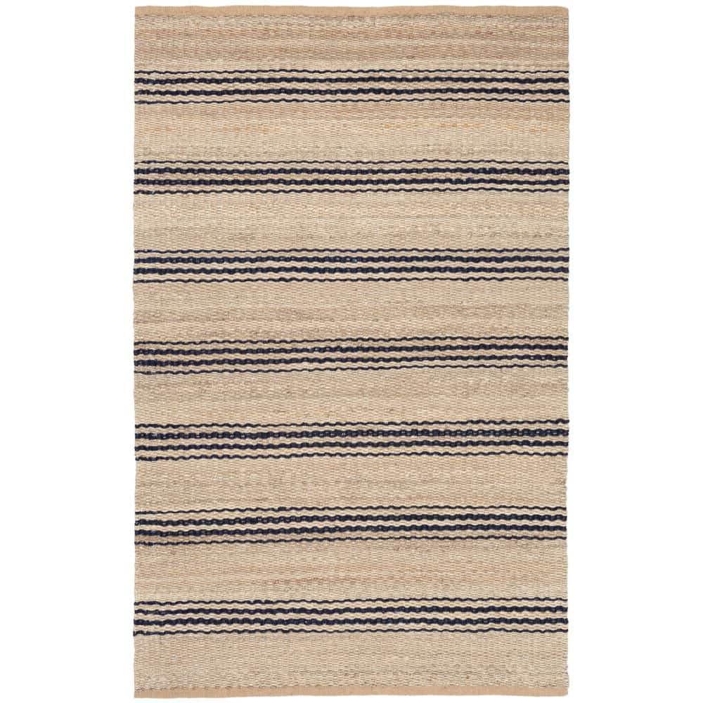 Jute Ticking Handwoven Indigo 3 ft. x 8 ft. Indoor Runner Rug price history on PriceWatchPro