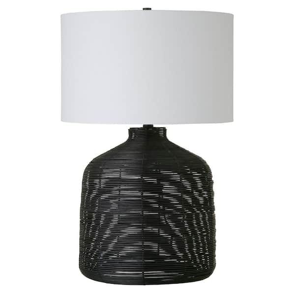 Black Rattan Table Lamp Tl1191, Beach Cottage Table Lamps