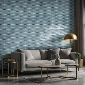 Linden Blue Smoke 2 in. W x 10 in. L Glossy Ceramic Wall Tile (7.29 sq. ft./Case)