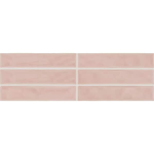 Marazzi Artistic Reflections Rose 2 in. x 10 in. Glazed Ceramic
