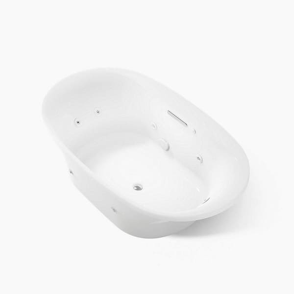 KOHLER Underscore 72 in. x 42 in. Oval Whirlpool Bathtub with