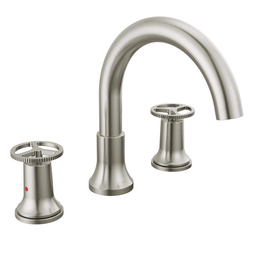 Stainless Steel Modern Widespread Deck Mounted Faucet