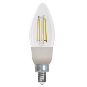 Non-Dimmable Svater 12 Pack 4W Led Candle Bulbs 60-Watt Equivalent E12 Candelabra Base B11 Clear Filament Vintage Style Light Bulb 2700K Warm White,400LM