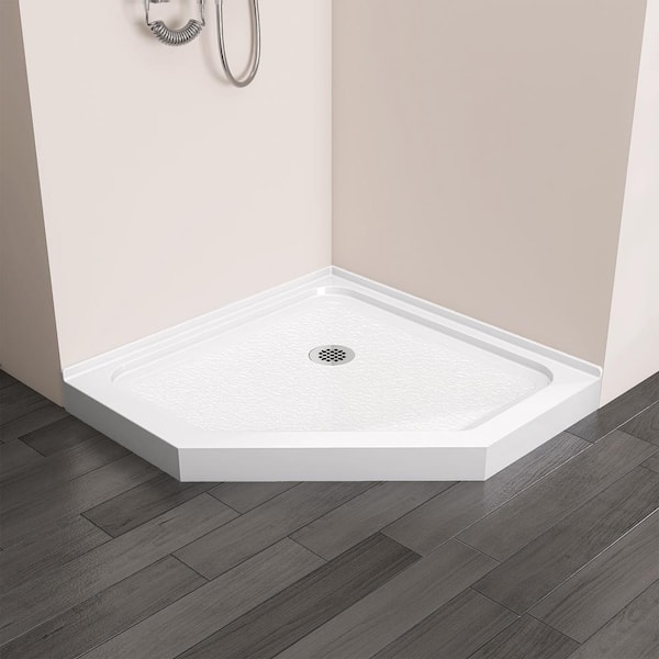 NTQ 36 in. x 36 in. Acrylic Double Threshold Floor Corner Neo