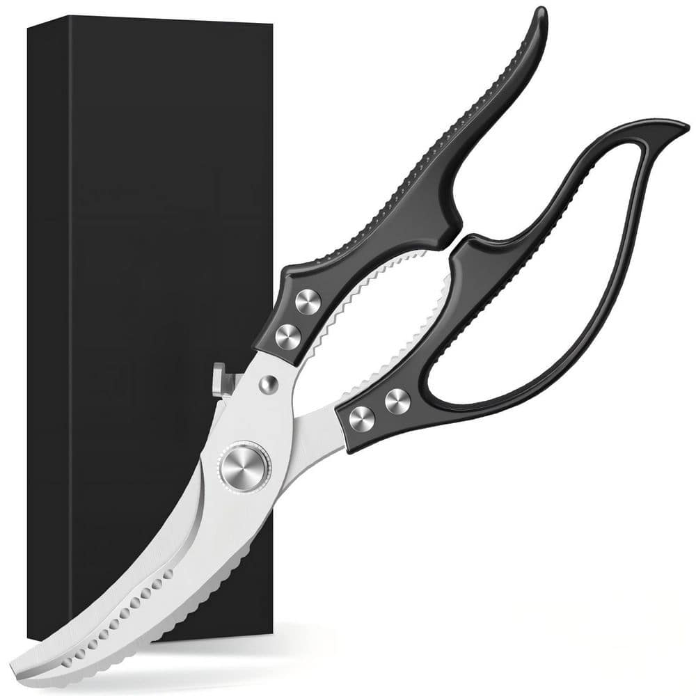 Wudkey Stainless Steel Heavy Duty Poultry Shears, Spring Loaded Kitchen ...