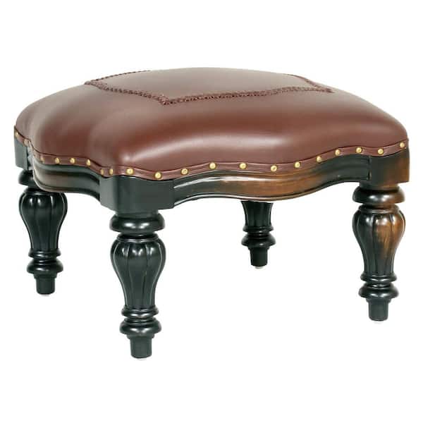 Design Toscano Victorian Rococo Brown Ottoman