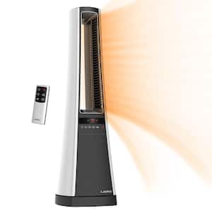 Bladeless 1500-Watt Electric Ceramic Oscillating Space Heater with Digital Display and Remote Control