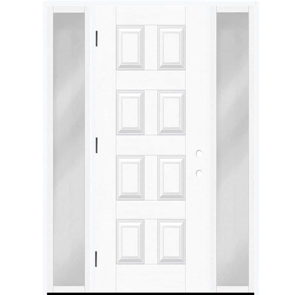 Regency 68 in. x 80 in. 8-Panel RHOS Unfinished Mahogany Fiberglass Prehung Front Door w/14 in. SLs w/ 4-9/16 Jamb price history on PriceWatchPro