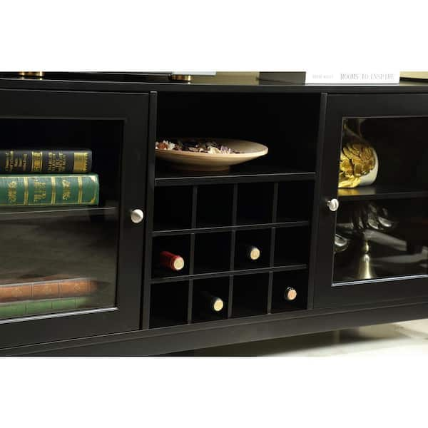 Dining server with online wine rack