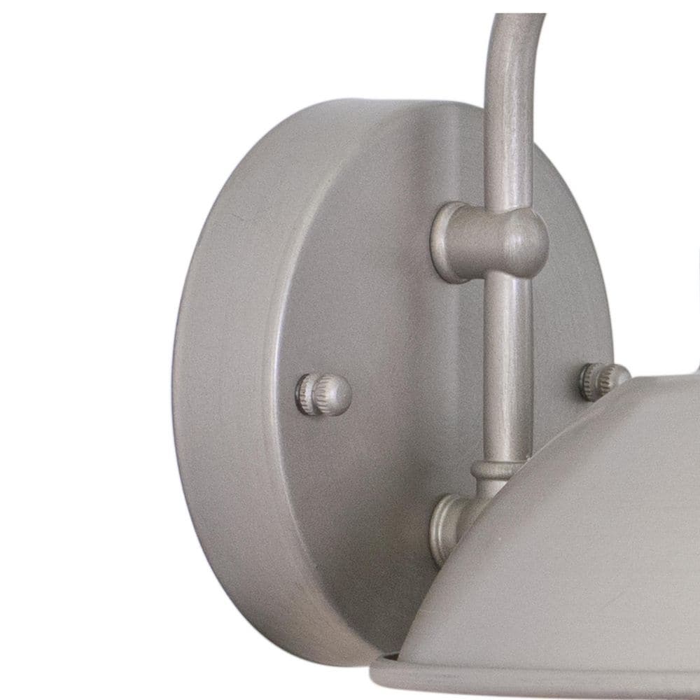 Harwich Brushed Nickel 8-Inch Nautical Outdoor Wall Sconce