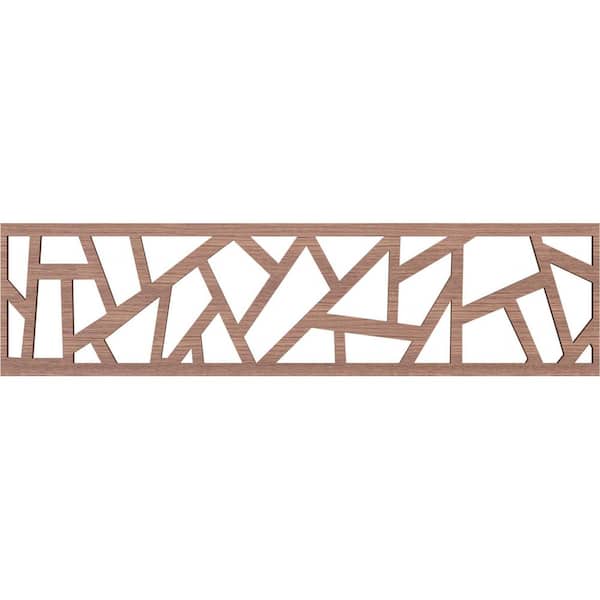 Ekena Millwork Harrisburg Fretwork 0.375 in. D x 47 in. W x 12 in. L Walnut Wood Panel Moulding