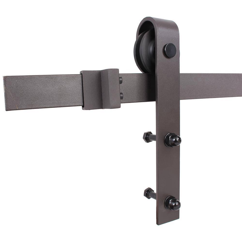 Calhome 88" x 84" White Solid Pine Double Barn Door with Oil-Rubbed Bronze Hardware
