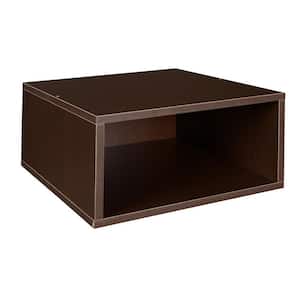 6.5 in. H x 13 in. W x 13 in. D Brown Wood 1-Cube Organizer