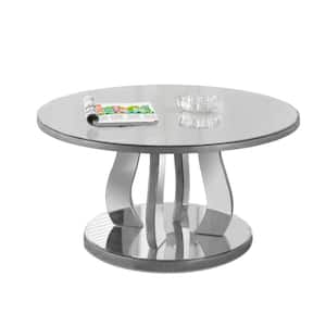 36 in. Round Mirrored Coffee Table