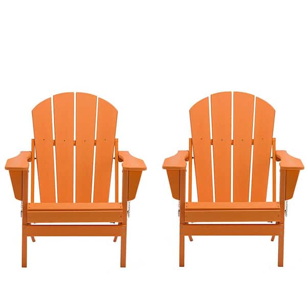 orange deck chairs