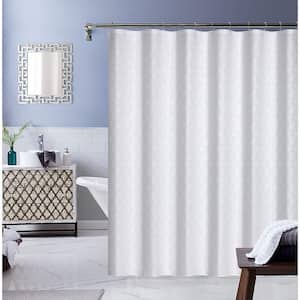 Waffle White Shower Curtain Lurwscwh, 70 X 96 Shower Curtain