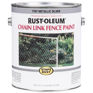 1 gal. Metallic Silver Oil-Based Chain Link Fence Paint (2-Pack)