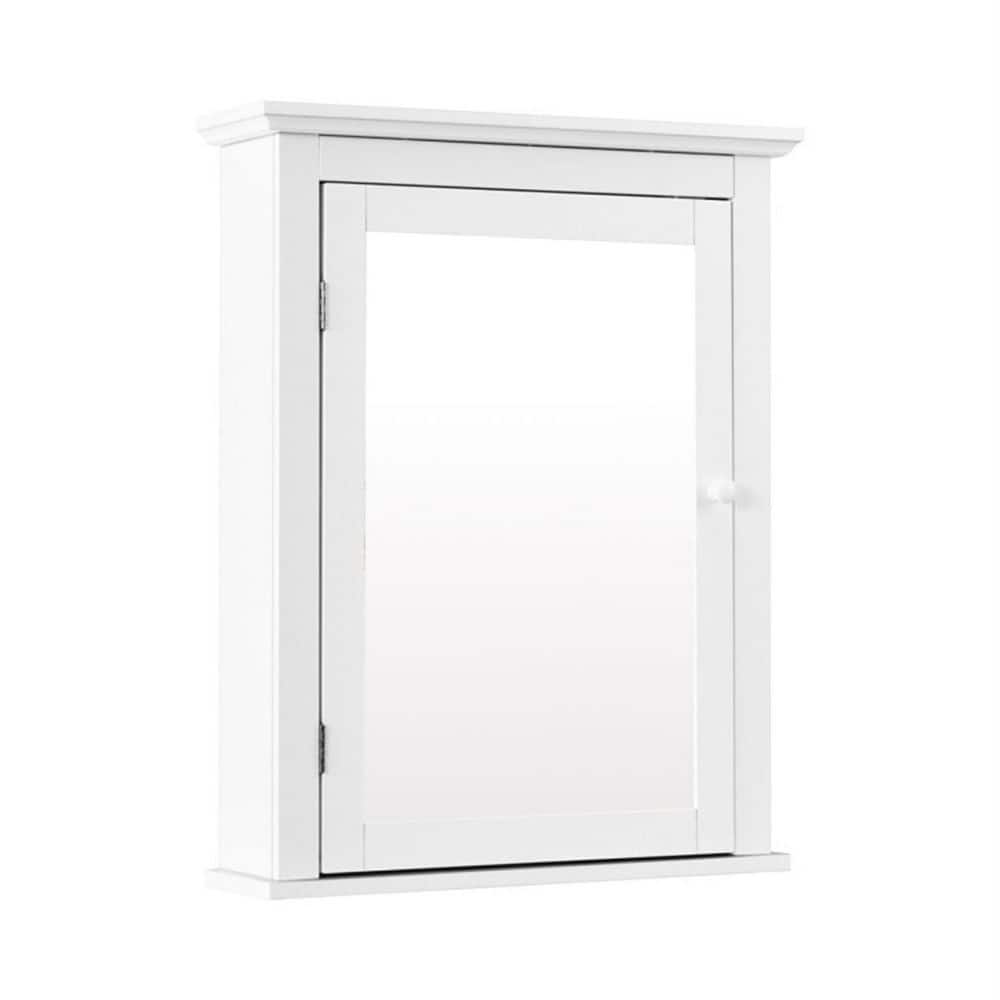 22 in W x 27 in. H Wall Surface Mount Rectangular Medicine Cabinet with Mirror Door and Adjustable Shelf in White price history on PriceWatchPro