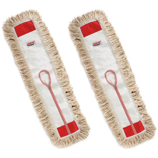 36 in. High Power Cotton Dust Flat Mop Head Refill (2-Pack)