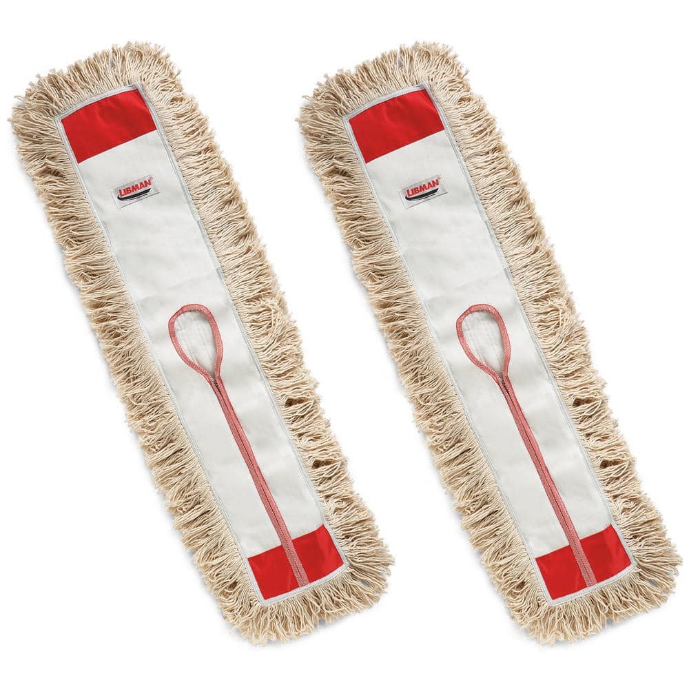 Libman 36 in. Cotton Dust Flat Mop Head Refill (2-Pack) 1766 - The Home ...