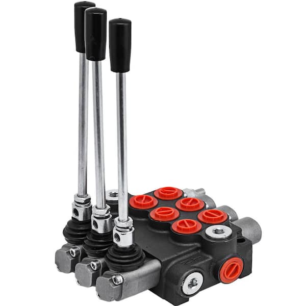 3 Spool Hydraulic Control Valve 11GPM Hydraulic Directional Control Valve Double Acting Hydraulic Valve for Tractors